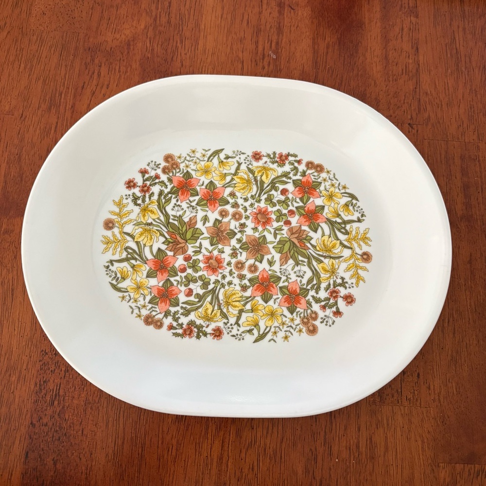 Vintage Corelle Corning Ware Indian Summer Oval Serving Platter